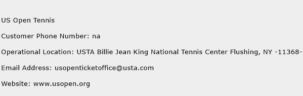 US Open Tennis Phone Number Customer Service
