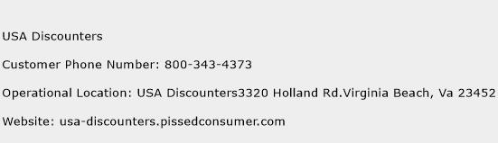 USA Discounters Phone Number Customer Service