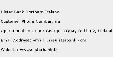 Ulster Bank Northern Ireland Phone Number Customer Service