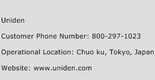 Uniden Phone Number Customer Service