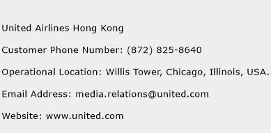United Airlines Hong Kong Phone Number Customer Service
