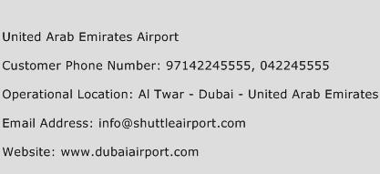 United Arab Emirates Airport Phone Number Customer Service