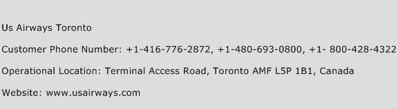 Us Airways Toronto Phone Number Customer Service