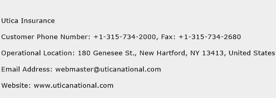 Utica Insurance Phone Number Customer Service