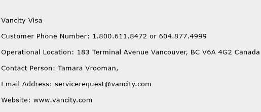 Vancity Visa Phone Number Customer Service