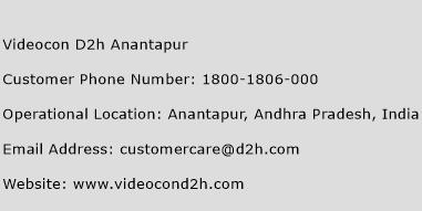 Videocon D2h Anantapur Phone Number Customer Service