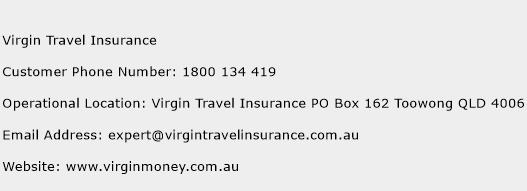 Virgin Travel Insurance Phone Number Customer Service