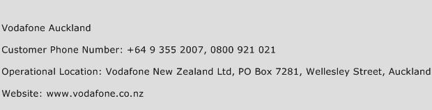 Vodafone Auckland Phone Number Customer Service