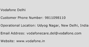 Vodafone Delhi Phone Number Customer Service
