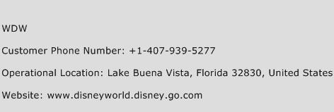 WDW Phone Number Customer Service
