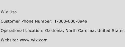 WIX USA Phone Number Customer Service