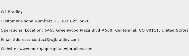 WJ Bradley Phone Number Customer Service