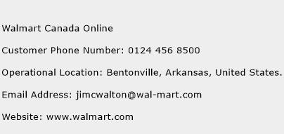 Walmart Canada Online Phone Number Customer Service