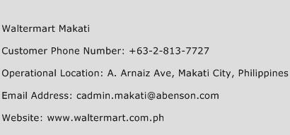 Waltermart Makati Phone Number Customer Service
