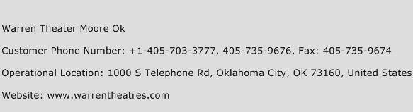 Warren Theater Moore Ok Phone Number Customer Service