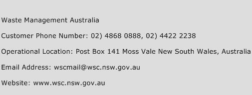 Waste Management Australia Phone Number Customer Service