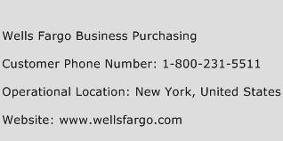 Wells Fargo Business Purchasing Phone Number Customer Service