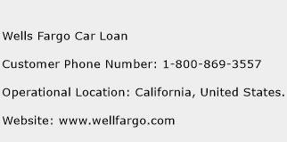 Wells Fargo Car Loan Phone Number Customer Service