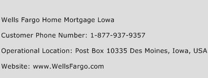 Wells Fargo Home Mortgage Lowa Phone Number Customer Service