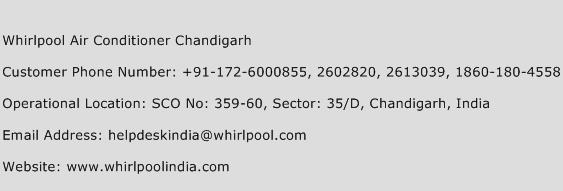 Whirlpool Air Conditioner Chandigarh Phone Number Customer Service