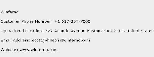 Winferno Phone Number Customer Service