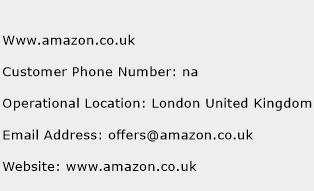 Www.amazon.co.uk Phone Number Customer Service