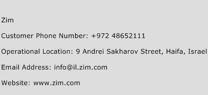Zim Phone Number Customer Service